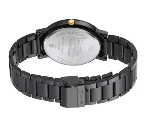 Sonata Black Dial Analog watch For Men-NR77108KM01W - Image 4